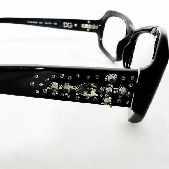 Dolce Gabbana DG3082G RX Eyeglasses 501 Black 54-16-135 Made In Italy Side Bling - Picture 5 of 9